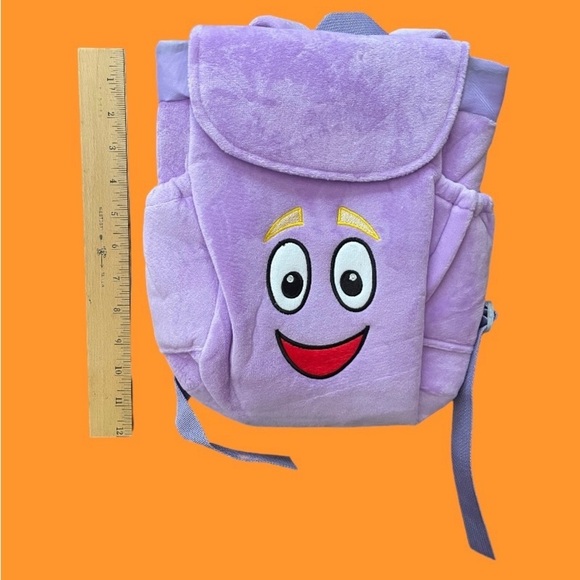 NEW Dora The Explorer Plush Mr. Face Small Purple Plush Backpack Bag with Map - Picture 5 of 8